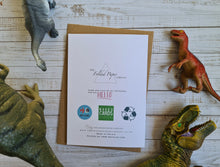 Load image into Gallery viewer, Personalised Dinosaur Birthday Card
