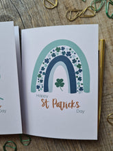Load image into Gallery viewer, St Patrick’s Day Rainbow Shamrock Card
