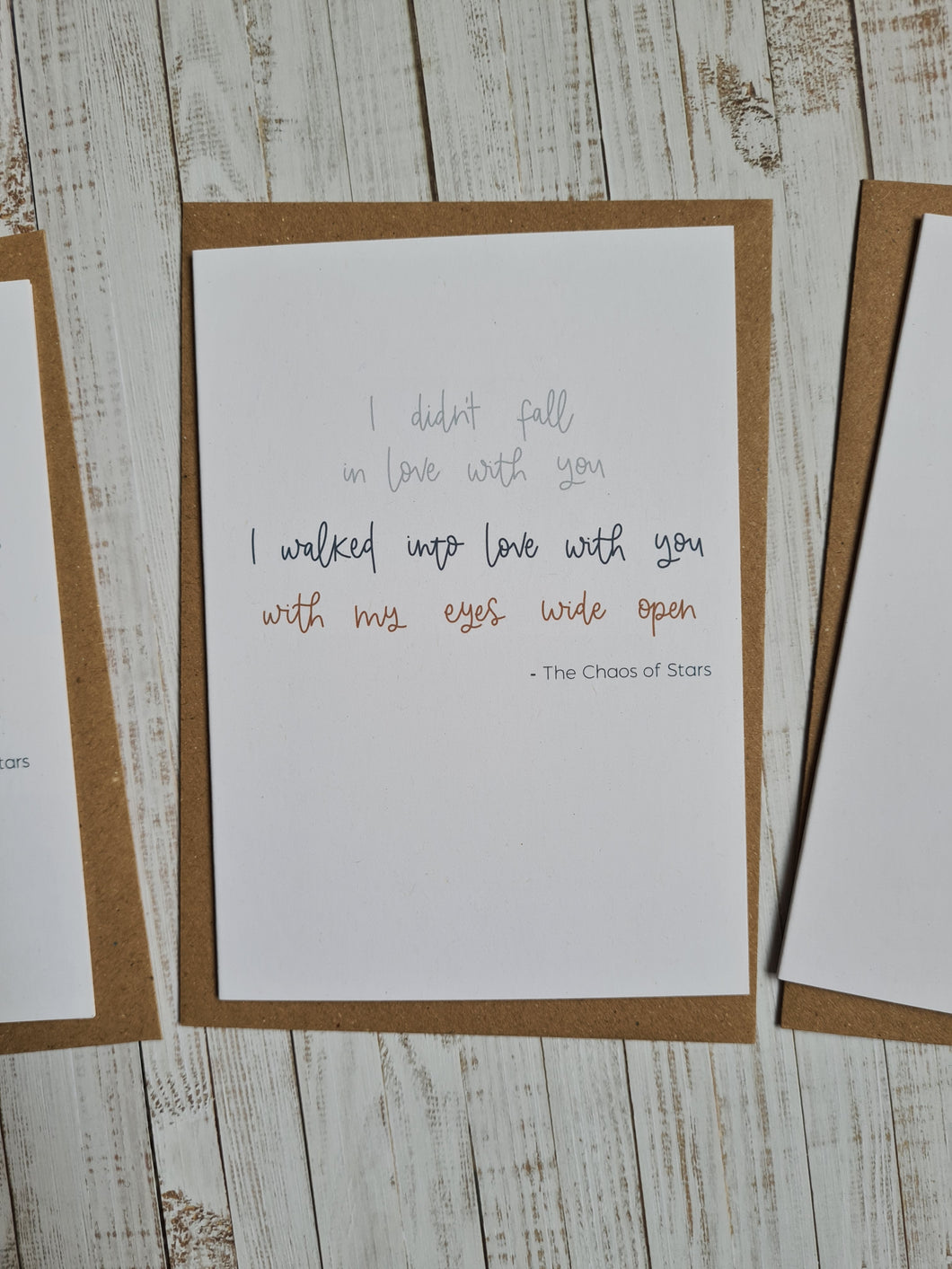 ‘I Didn’t Fall in Love With You…’ Romantic Quote Greeting Card