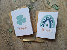 Load image into Gallery viewer, St Patrick’s Day Rainbow Shamrock Card
