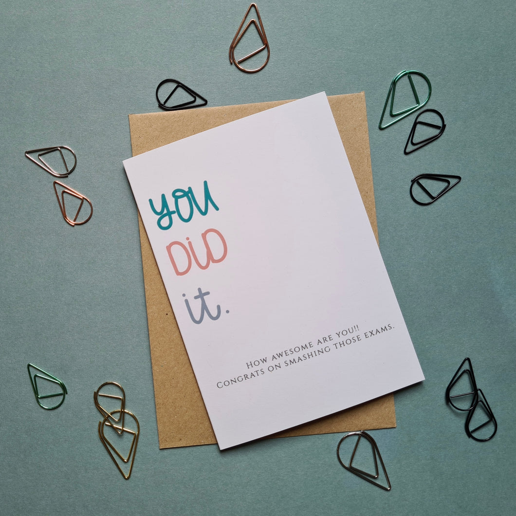 You Did It. Personalised Congrats Card
