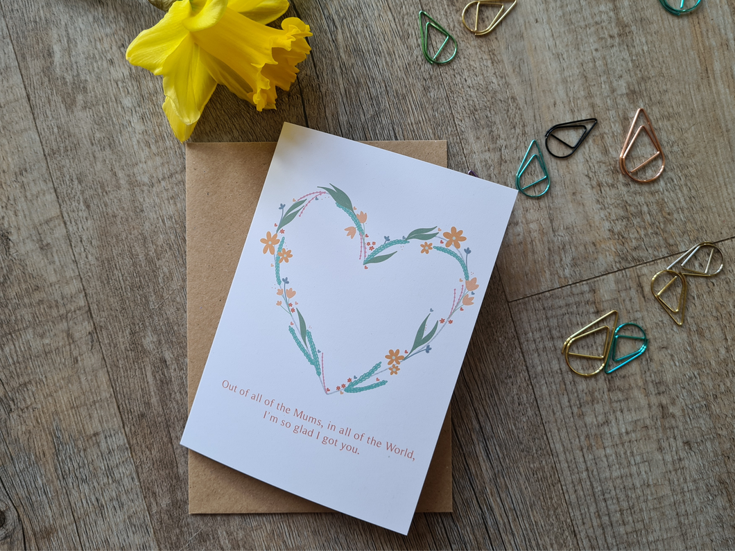Mother’s Day Heart Wreath Card