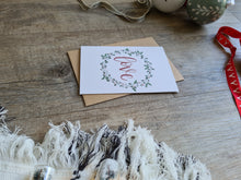 Load image into Gallery viewer, ‘Love’ Wreath Christmas Card
