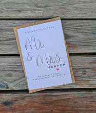 Load image into Gallery viewer, Wedding Congratulations Personalised Card
