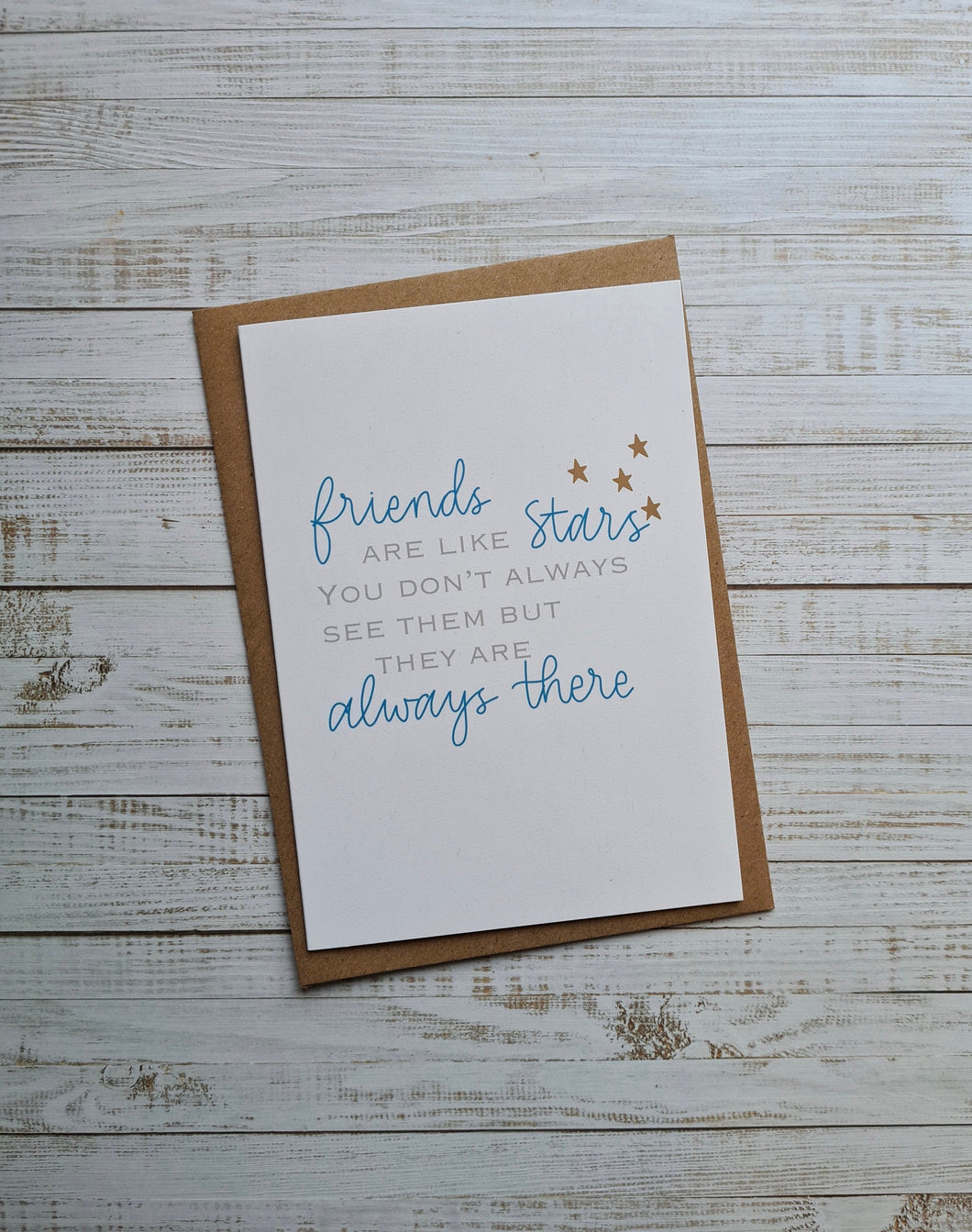 Friends are like Stars Quote Card