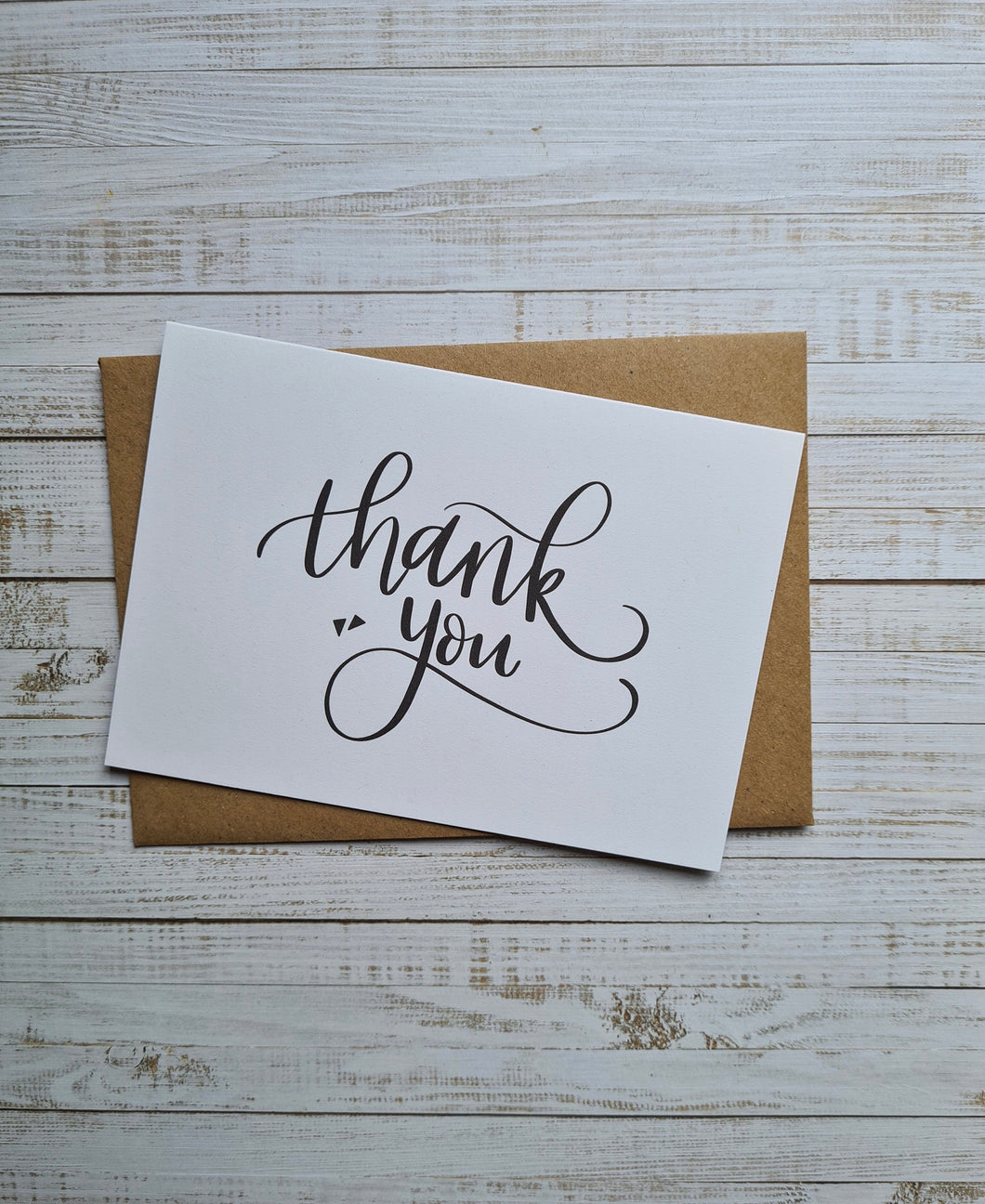 Hand lettered Thank You Card