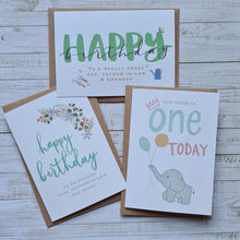 Load image into Gallery viewer, Winter Flowers Personalised Birthday Card
