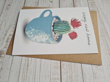 Load image into Gallery viewer, Cactus in a cup, New Home Card
