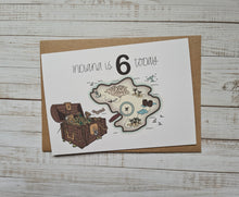 Load image into Gallery viewer, Treasure Map Personalised Birthday Card
